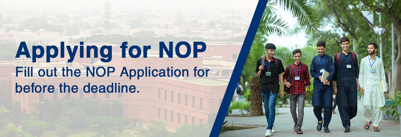 Applying to the NOP